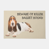 Funny Basset Hound Hondenras Deurmat (Voorkant)