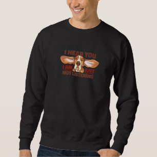 Funny Basset Hound, ik kan je wel horen. Trui