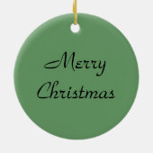 Funny Basset Hound in Santa Hat-kerstkunst Keramisch Ornament (Achterkant)