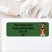 Funny Basset Hound Kerst Adresetiketten / Labels (Insitu)