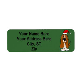 Funny Basset Hound Kerst Adresetiketten / Labels