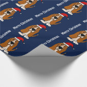 Funny Basset Hound-kerstpapier Cadeaupapier (Hoek)