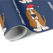 Funny Basset Hound-kerstpapier Cadeaupapier (Rol Hoek)