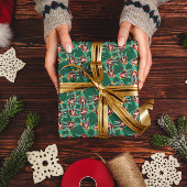 Funny Basset Hound-kerstpatroon Cadeaupapier