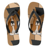 Funny Basset Hound Puppy Dog Teenslippers (Voetbed)