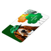 Funny Basset Hound St. Patrick's Day Gift Magneet (Linkerzijde)