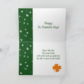 Funny Basset Hound St. Patrick's Day Kaart (Binnen)