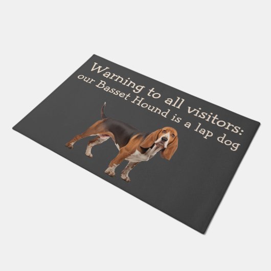 Funny Basset Hound Theme House Pet Humor Mat (Schuin)