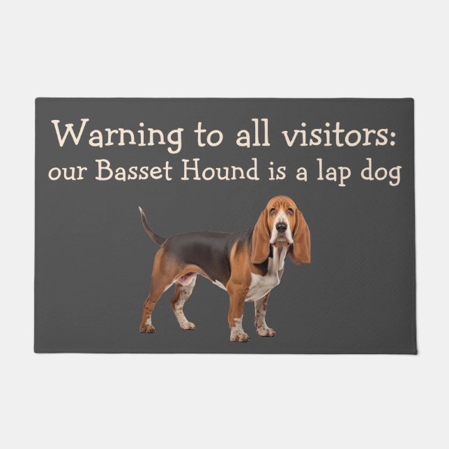 Funny Basset Hound Theme House Pet Humor Mat (Voorkant)