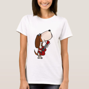 Funny Basset Hounddog Plays Guitar T-shirt
