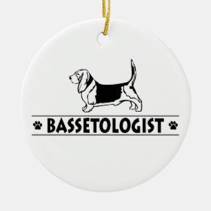 Funny Bassett Hound Dog Keramisch Ornament