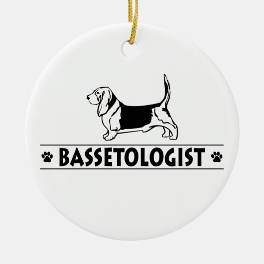 Funny Bassett Hound Dog Keramisch Ornament (Voorkant)