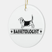 Funny Bassett Hound Dog Keramisch Ornament (Links)