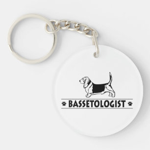 Funny Bassett Hound Dog Sleutelhanger