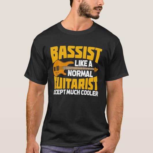 Funny Bassige Bass Player Cadeft T-shirt (Voorkant)