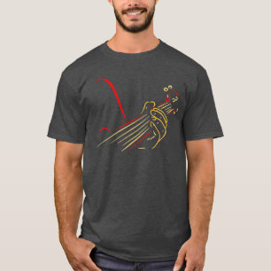 Funny Bassige speelbal Guitar Player Musicus T-shirt
