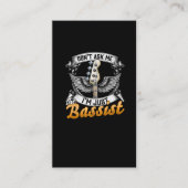 Funny Bassiste Quote Musiciste gitarist Visitekaartje (Voorkant)