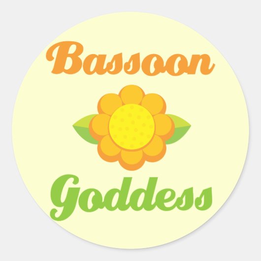 Funny Bassoon Ronde Sticker (Voorkant)