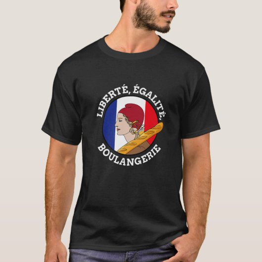 Funny Bastille Day, Marianne of France, Franse red T-shirt (Voorkant)