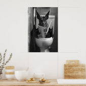 Funny Bat Bathroom Print, Toilet Newspaper Poster (Keuken)