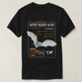 Funny Bat Fact File - Bitey Night Kite T-shirt (Design voorkant)