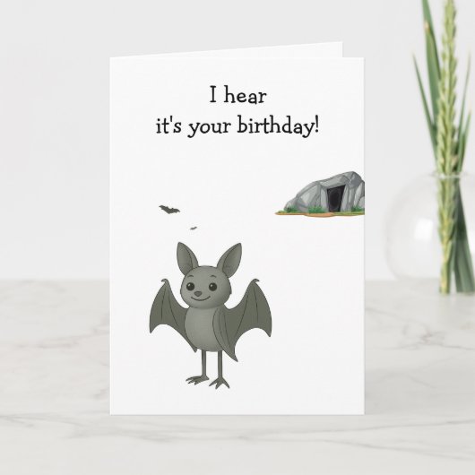 Funny Bat Hearing Age Burn Kaart (Voorkant)