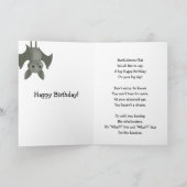 Funny Bat Hearing Age Burn Kaart (Binnen)