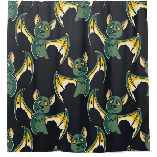 Funny Bat Shower Curtain Douchegordijn (Voorkant)