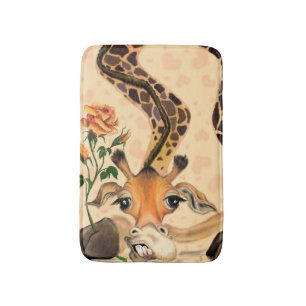 Funny Bath Mat Giraffe met Roos - Gentleman