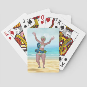 Funny Bathing Beauty Beach-speelkaarten Pokerkaarten