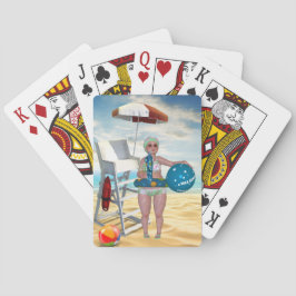 Funny Bathing Beauty Beach-speelkaarten Speelkaarten
