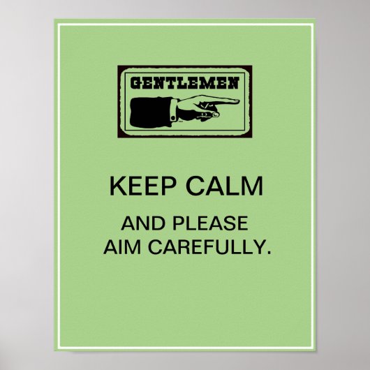 Funny Bathroom Decor Sign: HOE BEWAART U CALM EN a Poster (Voorkant)