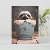 Funny Bathroom Decor Wall Art Sleuf Feestdagenkaart (Staand voorkant)