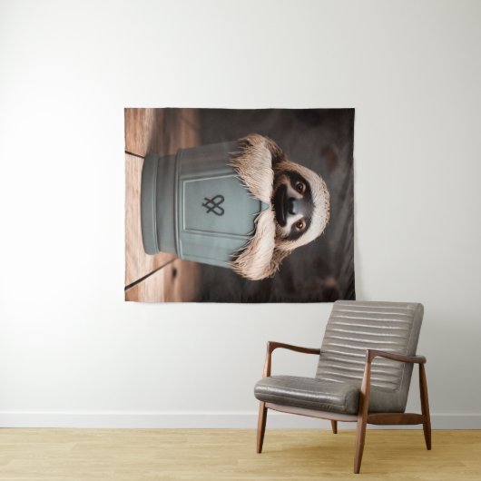 Funny Bathroom Decor Wall Art Sleuf Wandkleed (In Situ (horizontaal))