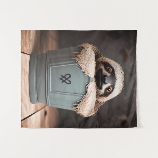 Funny Bathroom Decor Wall Art Sleuf Wandkleed (Voorkant (horizontaal))