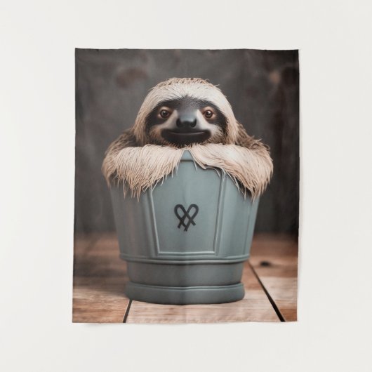 Funny Bathroom Decor Wall Art Sleuf Wandkleed (Voorkant)
