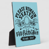 Funny Bathroom Humor – Please Remain Seated  Fotoplaat (Zijkant)