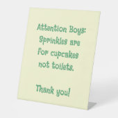 Funny Bathroom Humor Toilet Reclamebord Met Voetstuk (Voorkant)