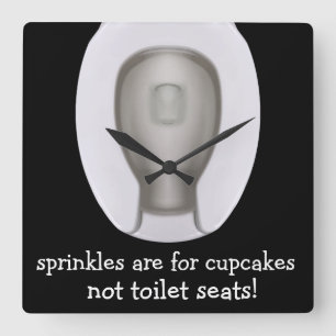 Funny Bathroom Novelty Wall klokken