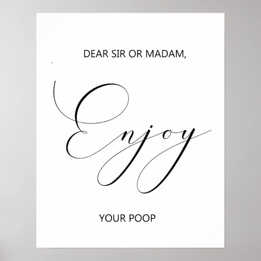 Funny Bathroom poster (Voorkant)