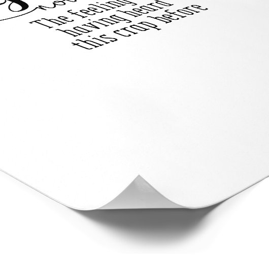 Funny Bathroom Toilet Deja Poo Quote Text Poster (Hoek)