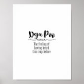 Funny Bathroom Toilet Deja Poo Quote Text Poster (Voorkant)