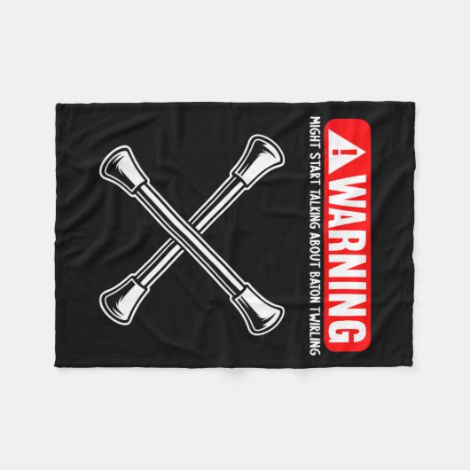 Funny Baton Twirling Fleece Deken (Voorkant (Horizontaal))