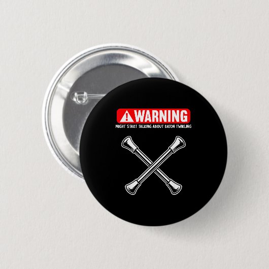 Funny Baton Twirling  Ronde Button 5,7 Cm (Voorkant /achterkant)