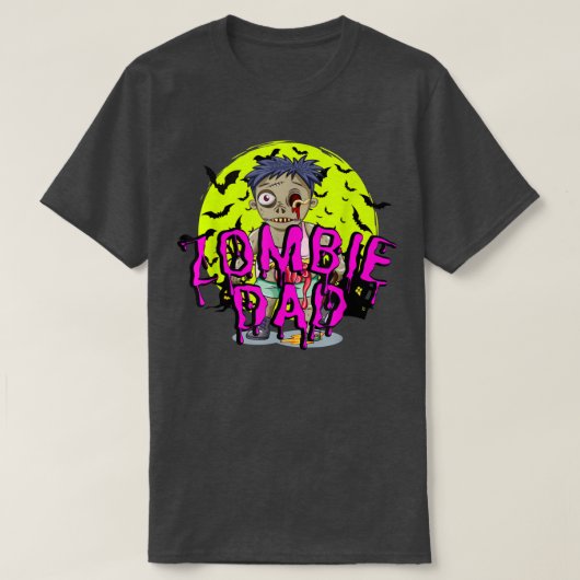Funny Bats Zombie Dad T-shirt (Design voorkant)