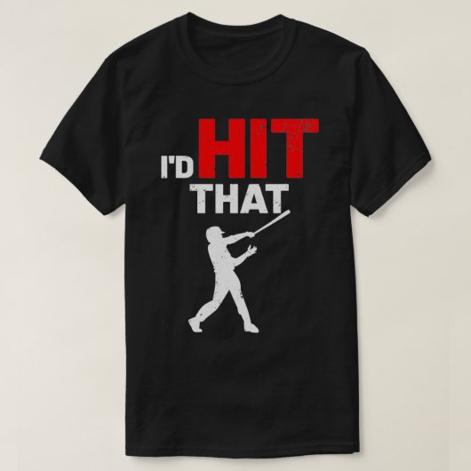 Funny Batter van honkbalspeler.. ik zou dat sporte T-shirt (Design voorkant)