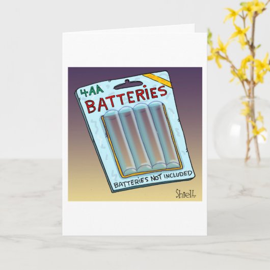 Funny Batteries Niet inbegrepen kaart en cadeau. (Gele Bloem)