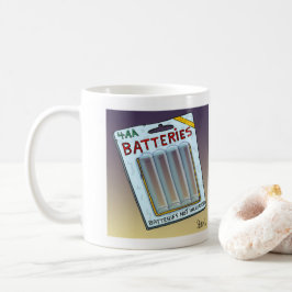 Funny Batteries Niet inbegrepen kaart en cadeau. Koffiemok