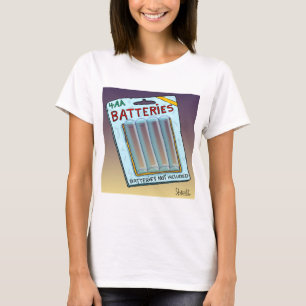 Funny Batteries Niet inbegrepen kaart en cadeau. T-shirt