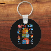 Funny Battle Plan Christmas Home Kids Hand Dawn Al Sleutelhanger (Voorkant)